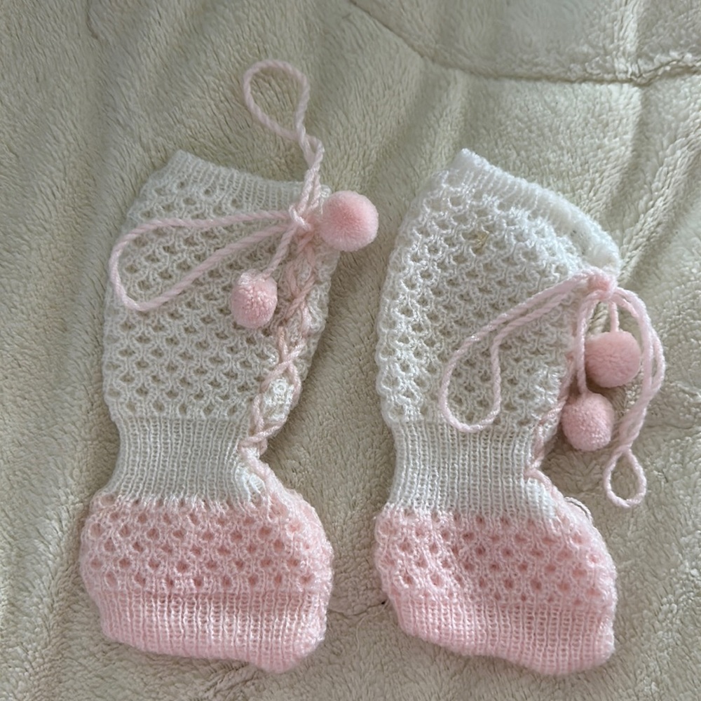 Newborn knitted cute girl socks shoes